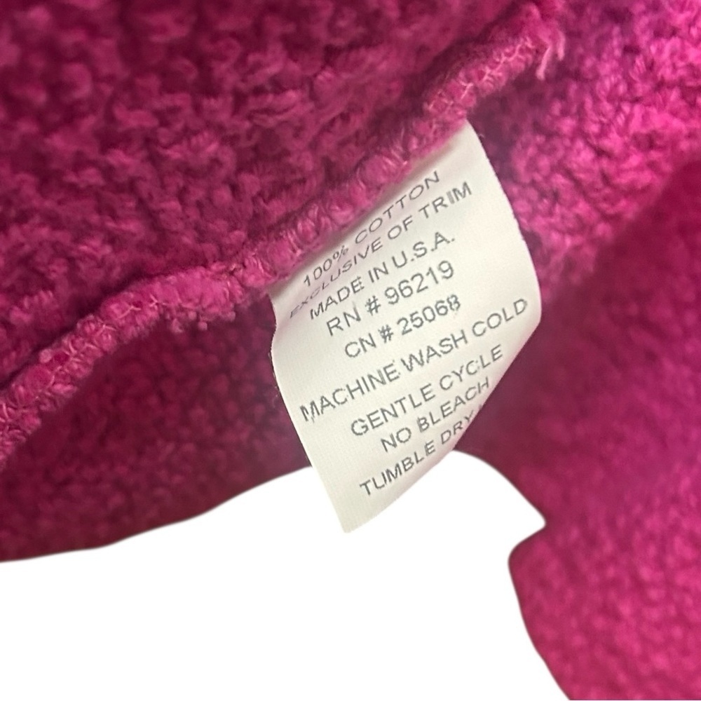 Willow Textured Cotton Cardigan Sweater Pink USA Made Medium - Picture 6 of 11